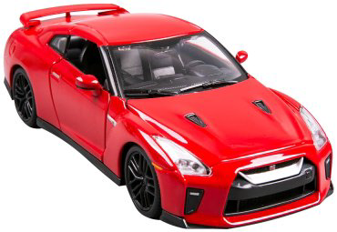 BBurago Nissan GT-R '17 18-21082 RD, металл, пластик, красный