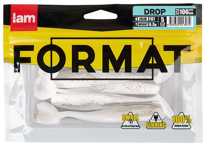Мягкая приманка IAM Силиконовая приманка FORMAT DROP 100mm (5шт.) цвет F07 5 шт 100 мм купить,1770
