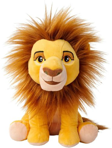 Мягкая игрушка Lion King Mufasa, высота 25 см, желтый