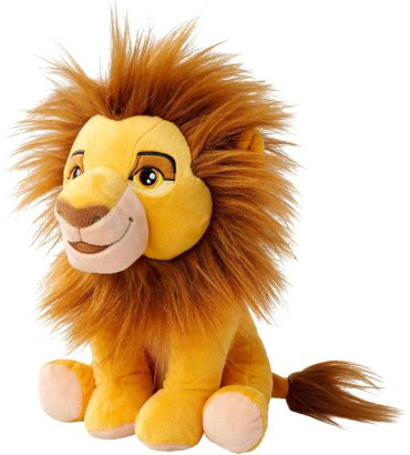 Мягкая игрушка Lion King Mufasa, высота 25 см, желтый