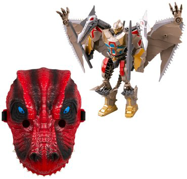 Трансформер Changerobot Dino Warrior с маской, высота 20 см