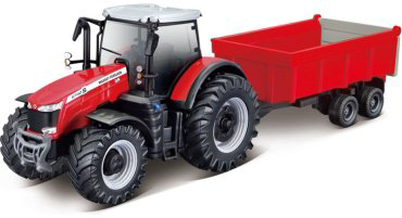 BBurago 1:32 Massey Ferguson 8740S с прицепом 18-31662