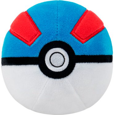 Мягкая игрушка Pokemon Great Ball, высота 12 см, мультиколор