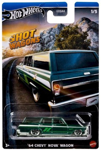 Hot Wheels Chevy Nova Wagon '64 HWR56/1, металл, зеленый