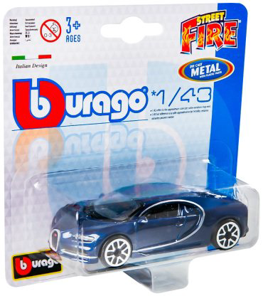 BBurago Bugatti Chiron 18-30001/18-30348, металл, пластик, синий купить,NaN