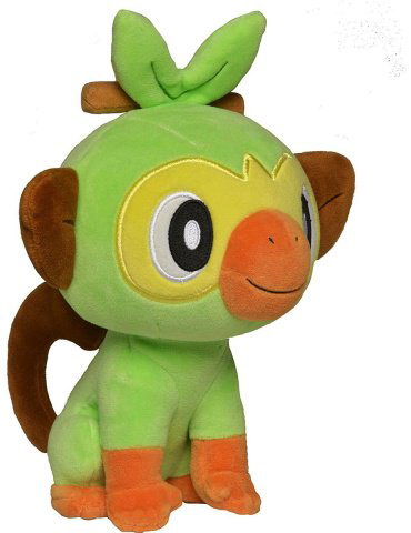 Мягкая игрушка Pokemon Grookey, высота 20 см, мультиколор