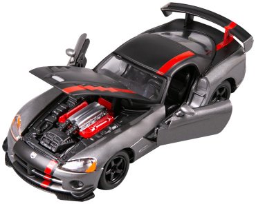 BBurago Dodge Viper SRT 10 ACR (met. grey/flat black) 18-22114 GY, металл, мультиколор