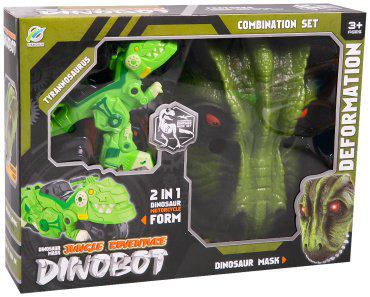 Трансформер Changerobot Dinobot с маской, Tyrannosaurus, высота 10 см купить,NaN