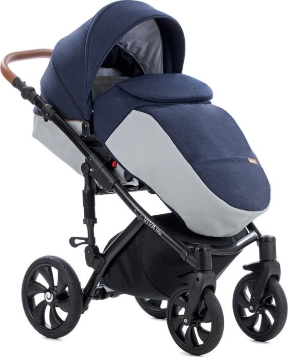 Коляска Tutis Viva Life 2в1 692079 сине-серебристая купить,NaN