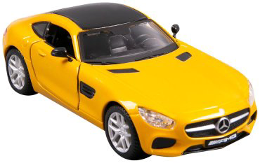 BBurago Mercedes-Benz AMG GT 18-43065, металл, пластик, желтый купить,NaN