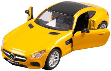 BBurago Mercedes-Benz AMG GT 18-43065, металл, пластик, желтый купить,NaN