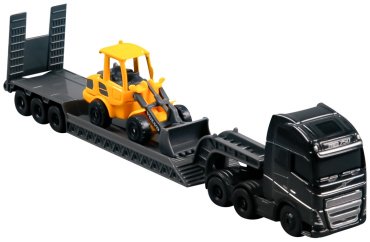 Спецтехника Maisto Трейлер с техникой - Volvo FH16 with Volvo L25H Wheel Loader 11681/3, металл, мультиколор