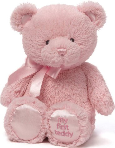 Мягкая игрушка Gund Медведь, высота 25 см, розовый