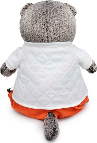 Мягкая игрушка Basik&Co Басик в стеганой куртке и комбинезоне, высота 19 см, мультиколор купить,0