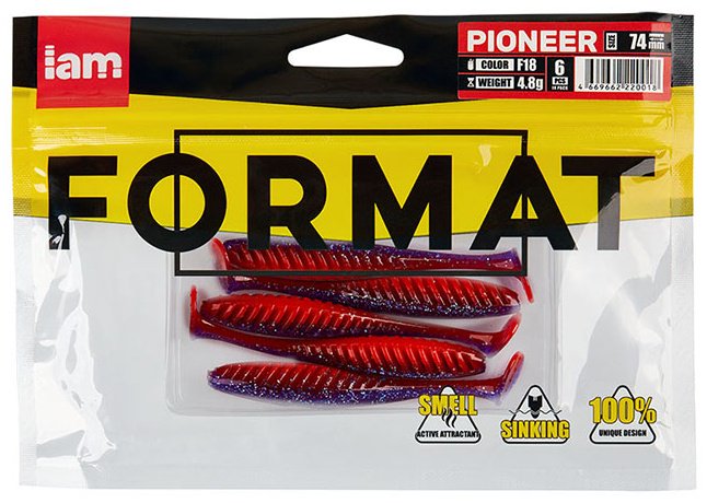 Мягкая приманка IAM Силиконовая приманка FORMAT PIONEER 74mm (6шт.) цвет F18 6 шт 74 мм купить,1500