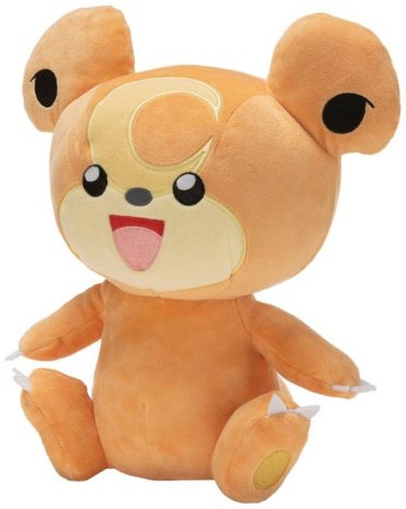 Мягкая игрушка Pokemon Teddiursa, высота 30 см, коричневый