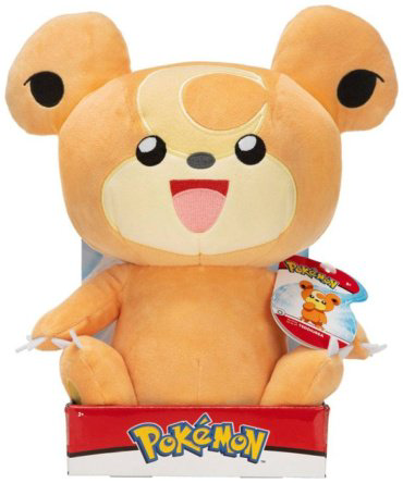 Мягкая игрушка Pokemon Teddiursa, высота 30 см, коричневый