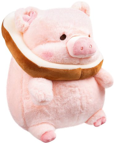 Мягкая игрушка BULU-XIONG Поросенок, высота 28 см, розовый купить,NaN