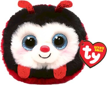 Мягкая игрушка TY PUFFIES божья коровка-шарик, высота 10 см, мультиколор
