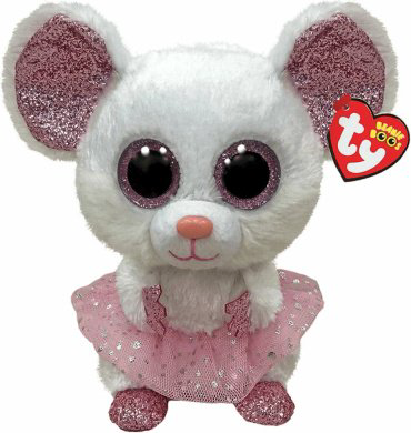 Мягкая игрушка TY мышка-балерина Нина, высота 25 см, белый купить,NaN