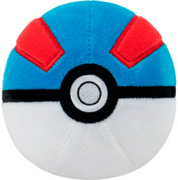 Мягкая игрушка Pokemon Great Ball, высота 12 см, мультиколор