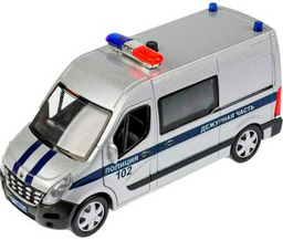 Технопарк Renault Master полиция 14 см серебристый
