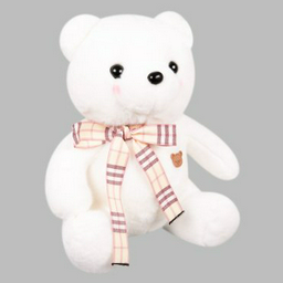 Мягкая игрушка BULU-XIONG Мишка BL-779-30CM-3, высота 30 см, белый