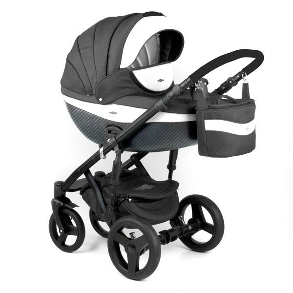 Коляска Adamex Monte Carbon D6 2в1 черная купить,NaN