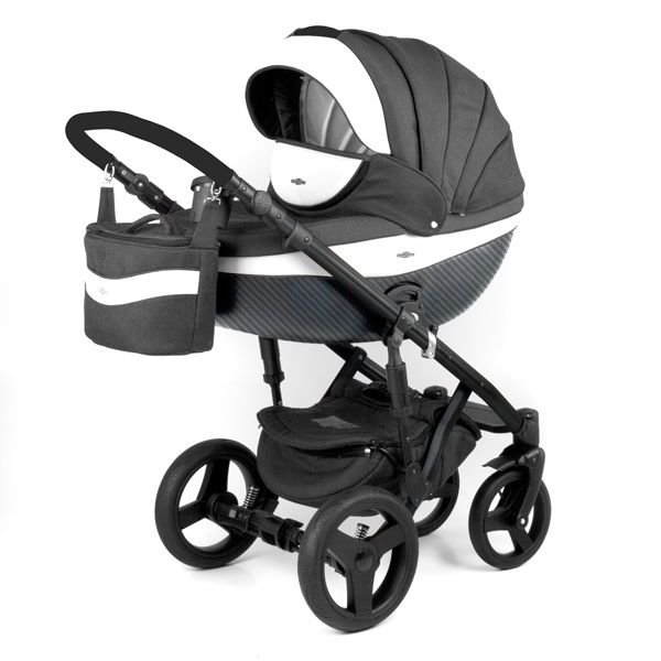 Коляска Adamex Monte Carbon D6 2в1 черная купить,NaN