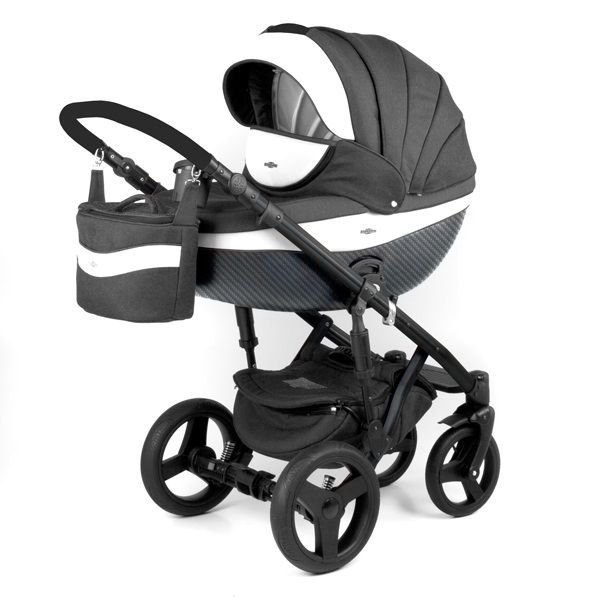 Коляска Adamex Monte Carbon D6 2в1 черная купить,NaN