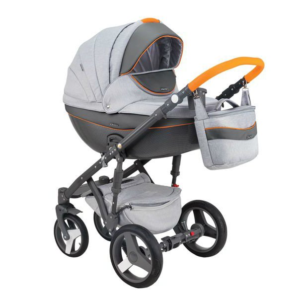 Коляска Adamex Monte Carbon D9 2в1 серая купить,NaN