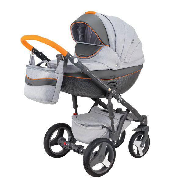 Коляска Adamex Monte Carbon D9 2в1 серая купить,NaN