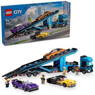 Конструктор LEGO Грузовик-автовоз со спортивными автомобилями City 60408, деталей 998 шт купить,NaN