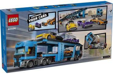 Конструктор LEGO Грузовик-автовоз со спортивными автомобилями City 60408, деталей 998 шт купить,NaN