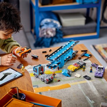 Конструктор LEGO Грузовик-автовоз со спортивными автомобилями City 60408, деталей 998 шт купить,NaN