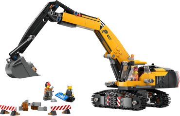 Конструктор LEGO Желтый строительный экскаватор City 60420, деталей 633 шт