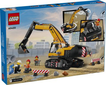 Конструктор LEGO Желтый строительный экскаватор City 60420, деталей 633 шт купить,NaN
