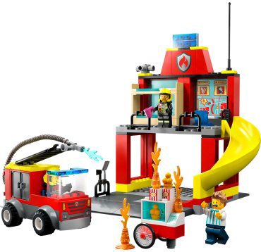 Конструктор LEGO Пожарная часть и пожарная машина 60375, деталей 153 шт купить,22290