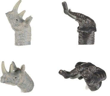 Пальчиковый театр Same Toy Носорог и Слон X241UT-5, мультиколор