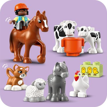 Конструктор LEGO Уход за животными на ферме DUPLO 10416, деталей 74 шт купить,NaN