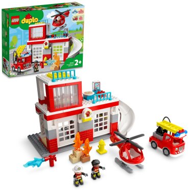 Конструктор LEGO Пожарная часть и вертолёт 10970, деталей 117 шт