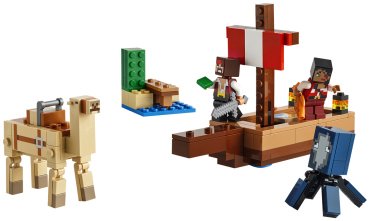 Конструктор LEGO Путешествие на пиратском корабле Minecraft 21259, деталей 166 шт