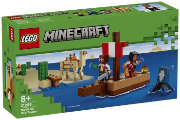Конструктор LEGO Путешествие на пиратском корабле Minecraft 21259, деталей 166 шт купить,NaN