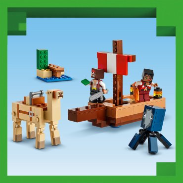 Конструктор LEGO Путешествие на пиратском корабле Minecraft 21259, деталей 166 шт