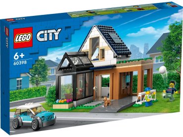 Конструктор LEGO Семейный дом и электромобиль 60398, деталей 462 шт купить,0