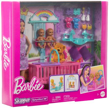 Набор Детская комната близнецов с няней Скиппер Barbie HXM990 купить,NaN