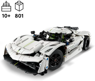 Конструктор LEGO Белый гиперкар Koenigsegg Jesko Absolut White Technic 42184, деталей 801 шт купить,NaN
