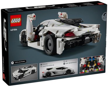 Конструктор LEGO Белый гиперкар Koenigsegg Jesko Absolut White Technic 42184, деталей 801 шт купить,0
