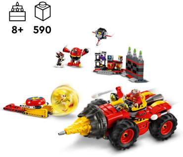 Конструктор LEGO Супер Соник против Эгг Дриллстера Sonic the Hedgehog 76999, деталей 590 шт