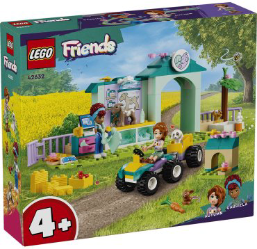 Конструктор LEGO Ветеринарная клиника для сельскохозяйственных животных Friends 42632, деталей 161 шт купить,NaN